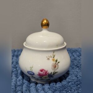 Eschenbach Bavaria Germany Floral Sugar Bowl With Lid